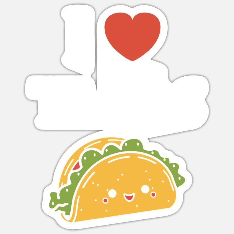 Tacos - Sticker Größe S (10 x 10 cm) - Mattweiß