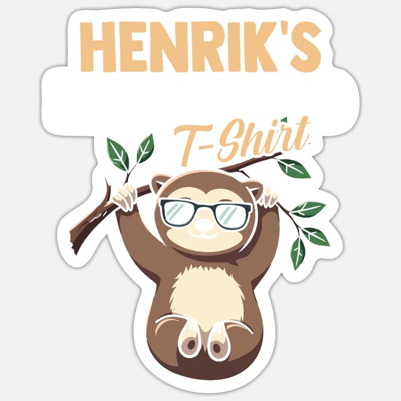 Sloth Henrik - Sticker size S (10 x 10 cm) - white matte