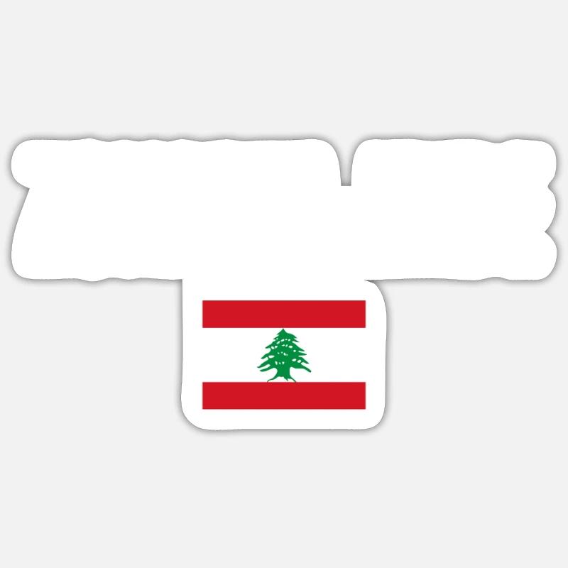 Zgharta-Ehden, Liban - Sticker taille S (10 x 10 cm) - blanc mat