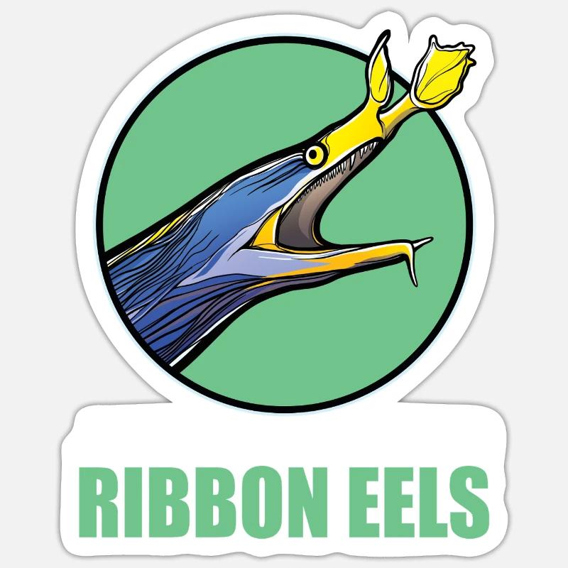 Nasal Moray Eel Ghost Moray Sticker size S (10 x 10 cm)