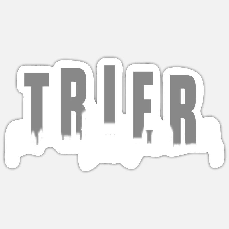 Trier Skyline - Sticker size S (10 x 10 cm) - white matte