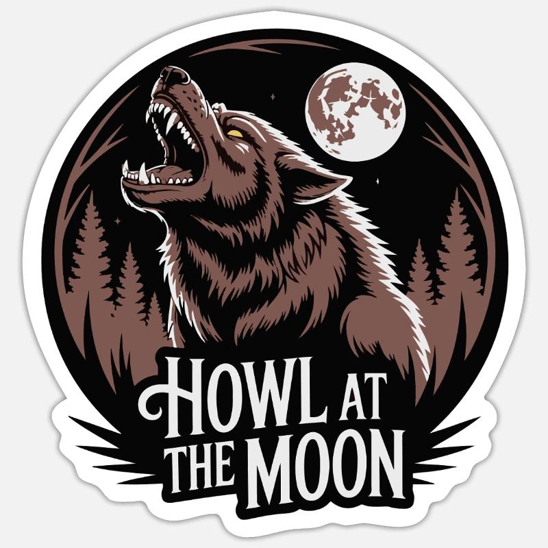 HULST DEN MOND AN - Sticker Größe S (10 x 10 cm) - Mattweiß