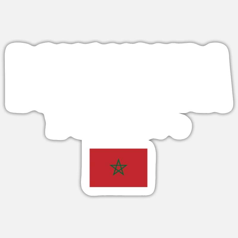 Bouskoura Maroc - Sticker taille S (10 x 10 cm) - blanc mat
