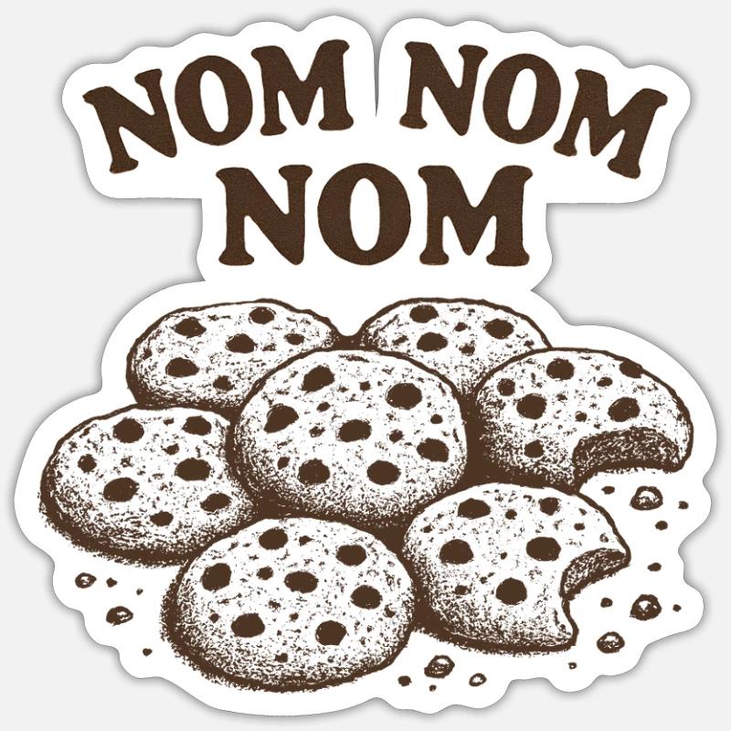 Cookies Nom Nom Nom Cookie Eater Cookie Sticker size S (10 x 10 cm)