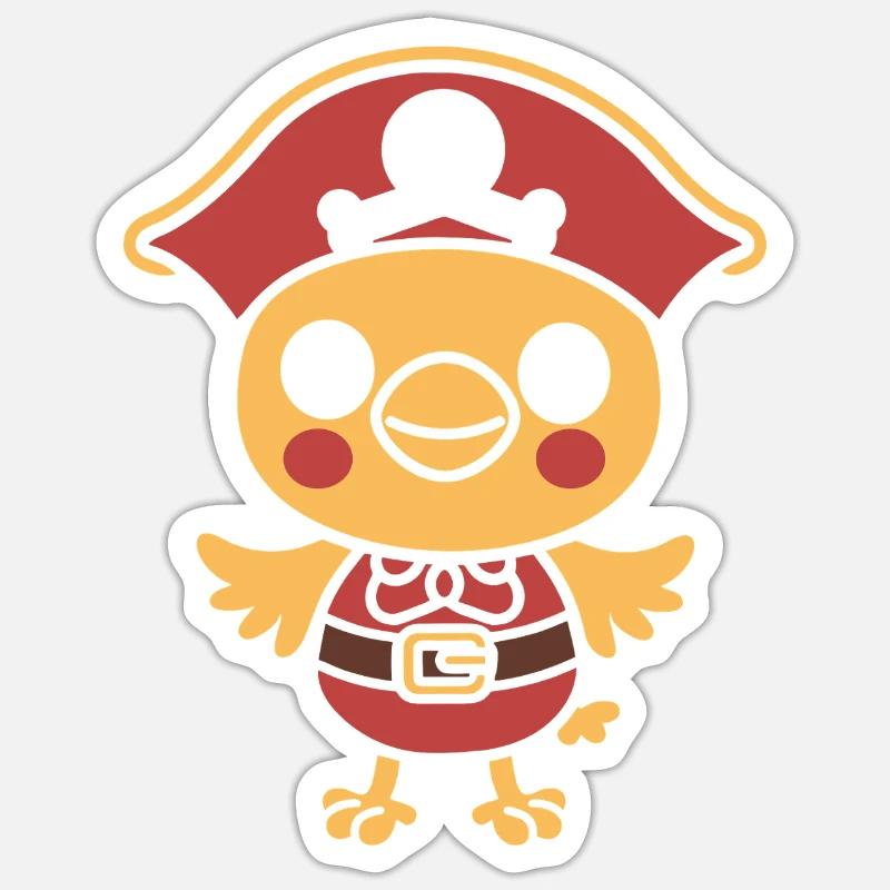 pirate - Sticker taille S (10 x 10 cm) - blanc mat