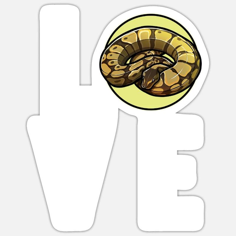 Ball Python Roi Python Roi Python Sticker taille S (10 x 10 cm)