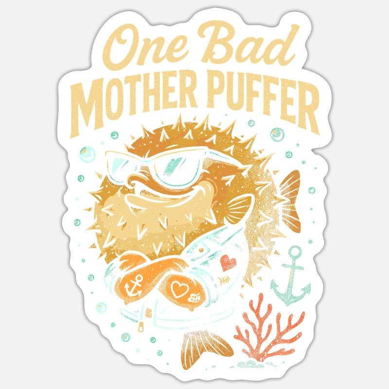Eine schlechte Mutter Puffer - Sticker Größe S (10 x 10 cm) - Mattweiß