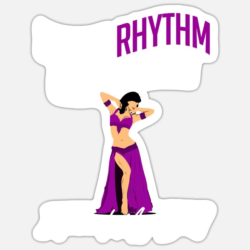 Danse orientale Danseuse orientale - Sticker taille S (10 x 10 cm) - blanc mat
