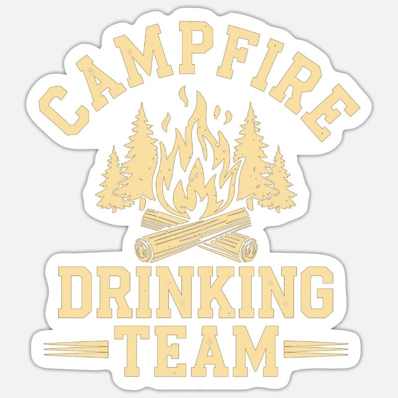 Campfire Drinking Team - Campfire Saufgemeinschaft Sticker size S (10 x 10 cm)