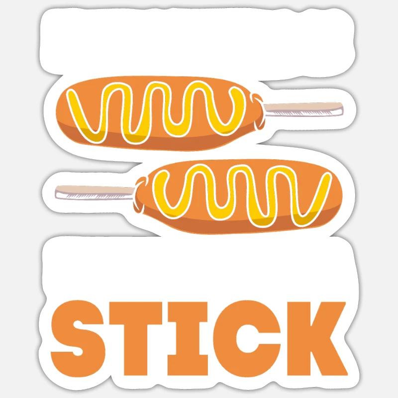 Corn Dog Sticker Größe S (10 x 10 cm)