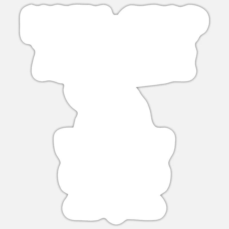Nain - Sticker taille S (10 x 10 cm) - blanc mat