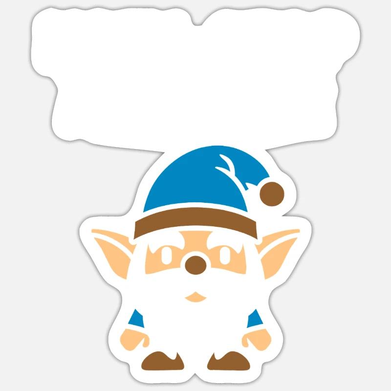 Nain - Sticker taille S (10 x 10 cm) - blanc mat