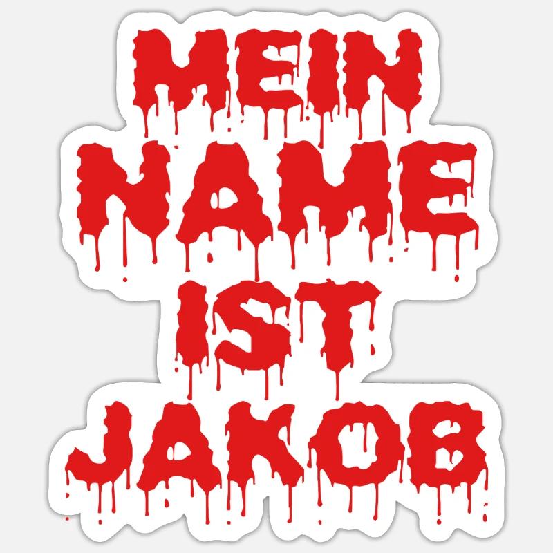 Jacob - Sticker taille S (10 x 10 cm) - blanc mat