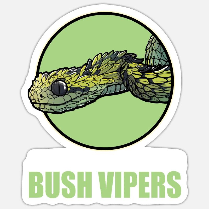 Buschvipern Buschviper Sticker Größe S (10 x 10 cm)