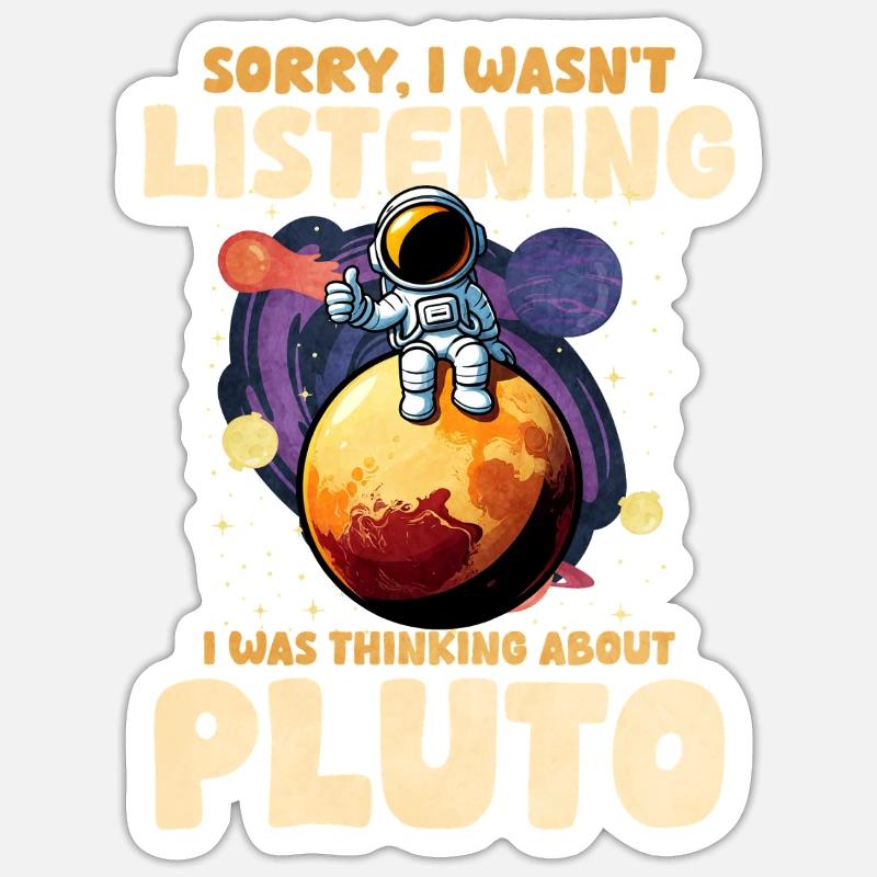 Pluto - Sticker size S (10 x 10 cm) - white matte