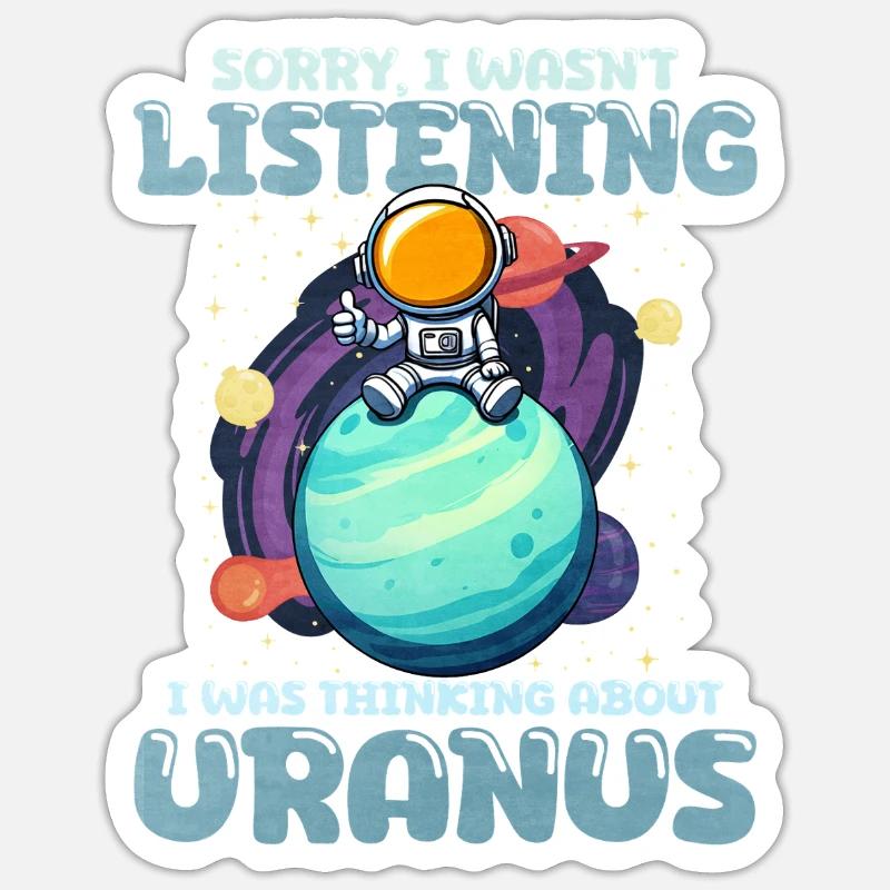 Uranus - Sticker size S (10 x 10 cm) - white matte