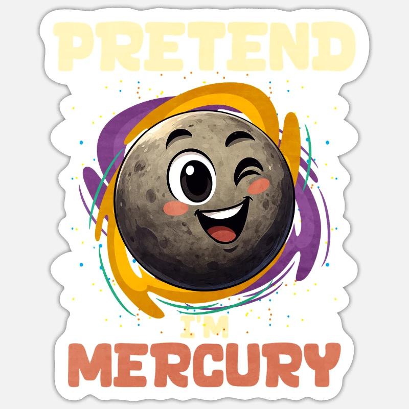 Mercure - Sticker taille S (10 x 10 cm) - blanc mat