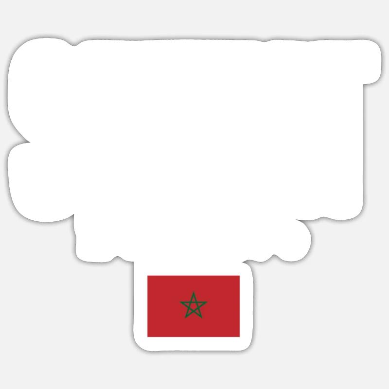 Settat, Maroc - Sticker taille S (10 x 10 cm) - blanc mat