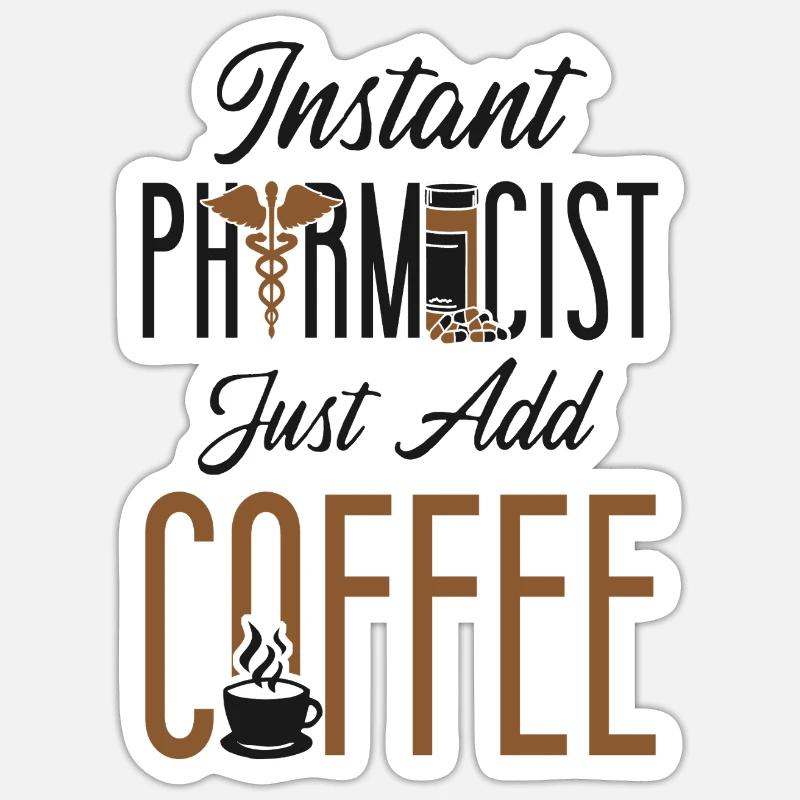 Technicien en pharmacie - Sticker taille S (10 x 10 cm) - blanc mat
