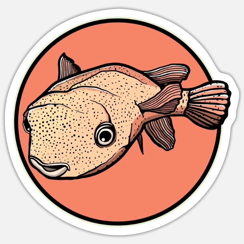 Poisson-globe Poisson-globe Sticker taille S (10 x 10 cm)
