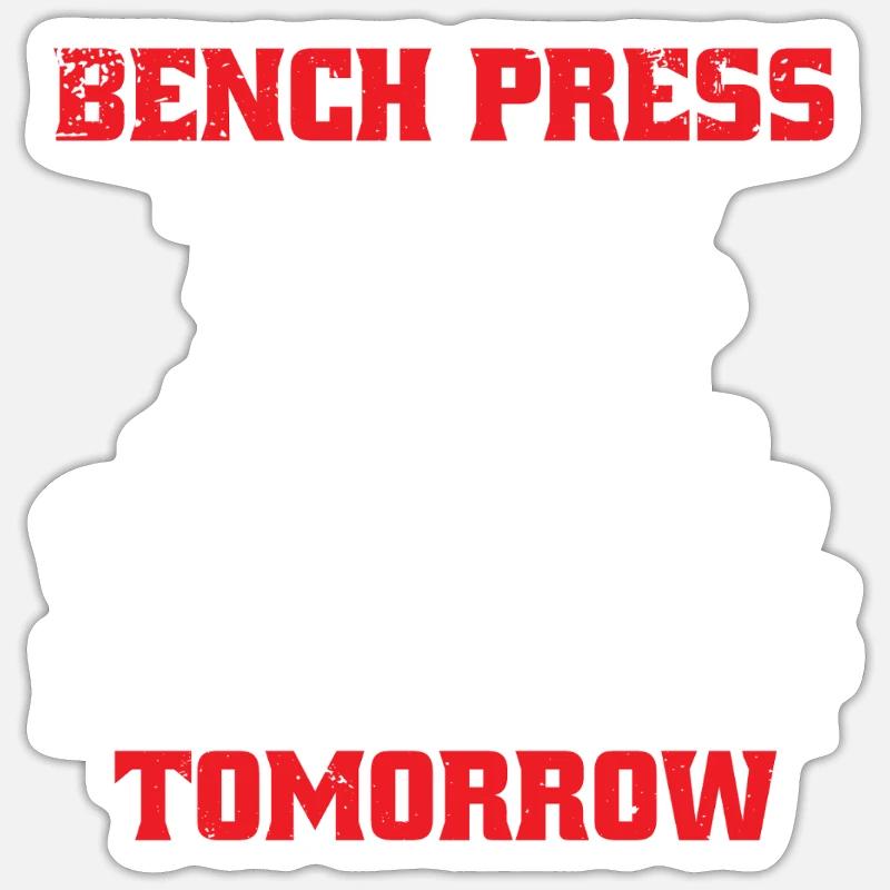 Chest Training Bodybuilder Bench Press Today Sticker size S (10 x 10 cm)