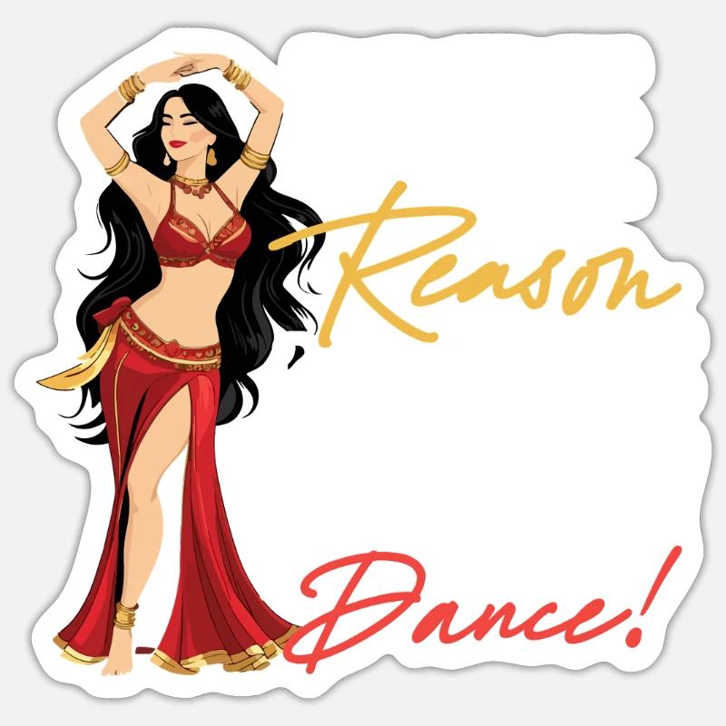 Belly Dance Belly Dancer - Sticker size S (10 x 10 cm) - white matte