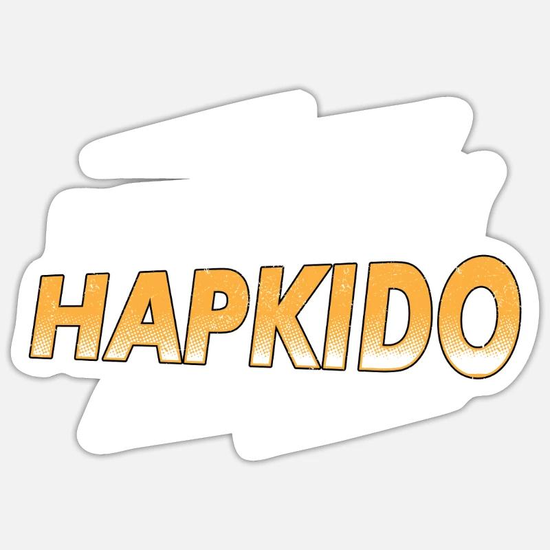 Propulsé par Hapkido - Sticker taille S (10 x 10 cm) - blanc mat