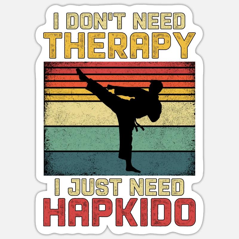 Therapy Hapkido - Sticker Größe S (10 x 10 cm) - Mattweiß