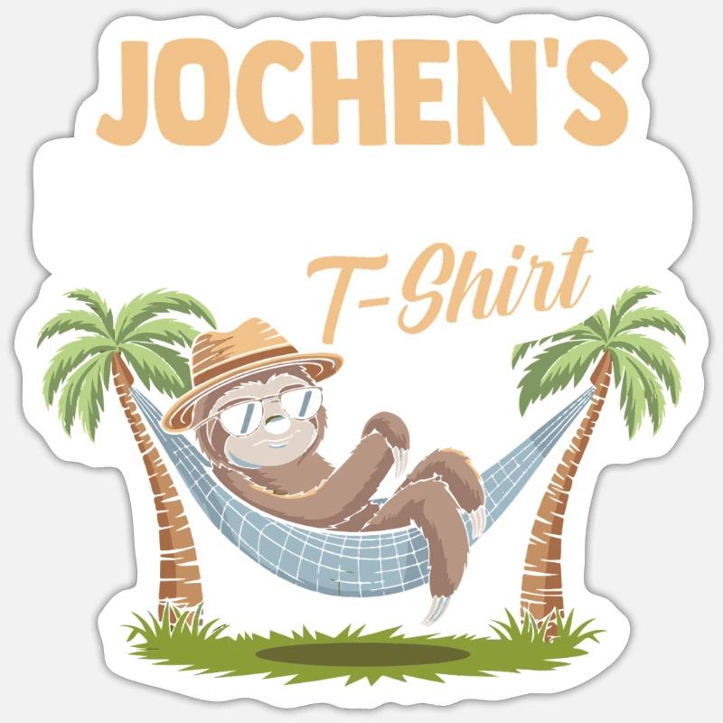 Sloth Jochen - Sticker size S (10 x 10 cm) - white matte