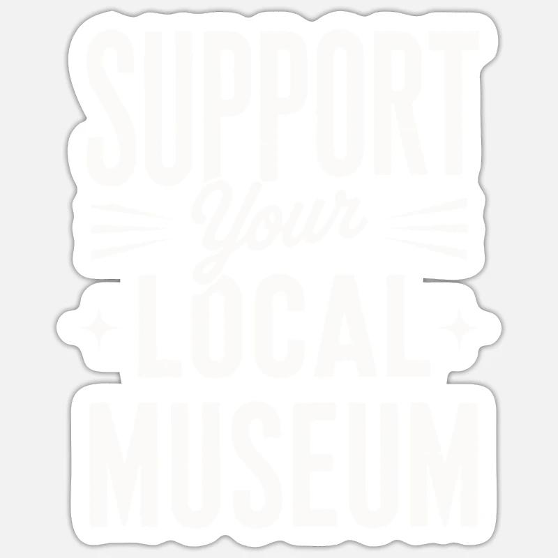 Musée - Sticker taille S (10 x 10 cm) - blanc mat