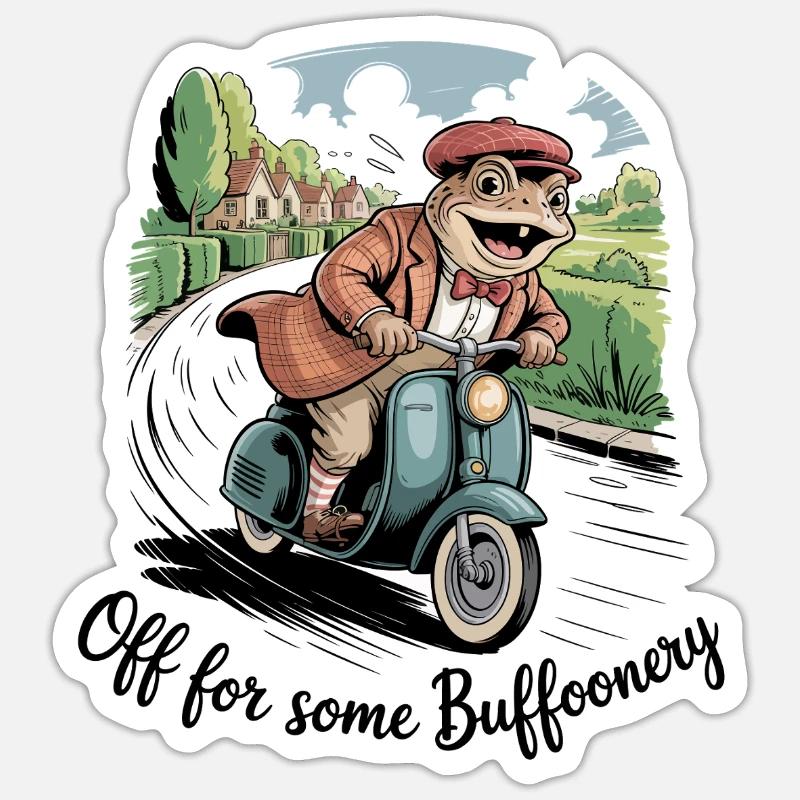 Toad Off For Some Buffoonery Meme Sticker size S (10 x 10 cm)