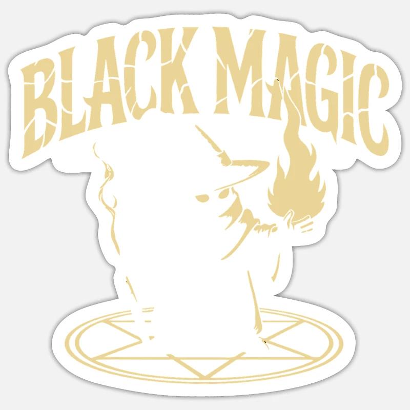 BLACK SHODOW MAGIC - Sticker size S (10 x 10 cm) - white matte