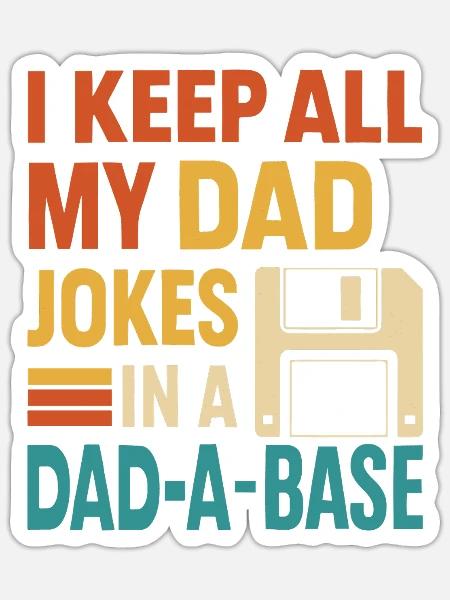 Ich Bewahre Alle Meine Dad-Witze In Einer - Sticker Größe S (10 x 10 cm) - Mattweiß