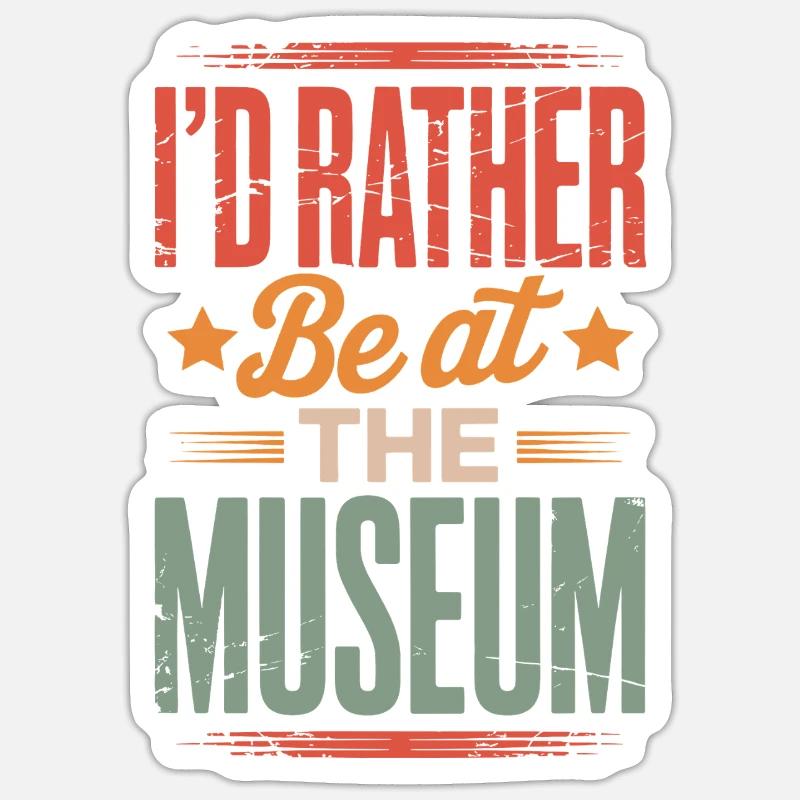 Musée - Sticker taille S (10 x 10 cm) - blanc mat