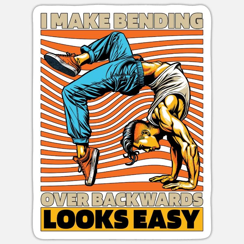 Acro Dance I Make Bending Over Acrobatic Dancing Sticker size S (10 x 10 cm)