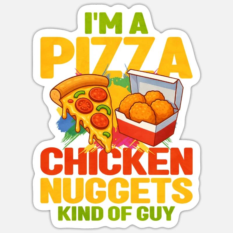 Nugget de poulet - Sticker taille S (10 x 10 cm) - blanc mat