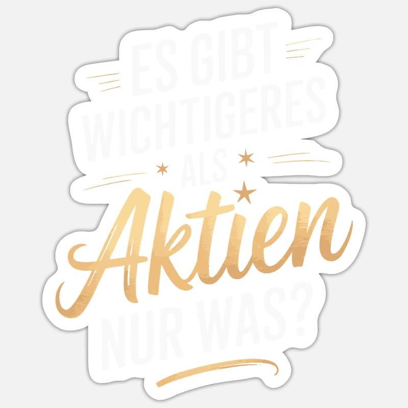 Actions Pension Dividende Bourse - Sticker taille S (10 x 10 cm) - blanc mat