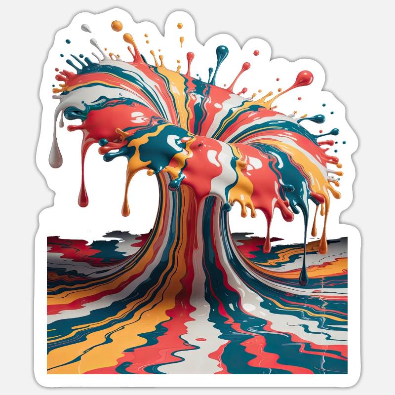 Rainbow Color Explosion Sticker size S (10 x 10 cm)