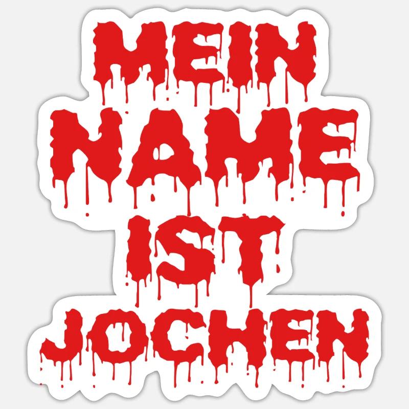 Jochen - Sticker taille S (10 x 10 cm) - blanc mat