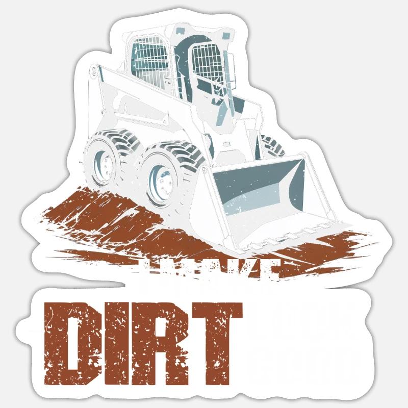 Opérateur de chargeuse compacte Chargeuse compacte Sticker taille S (10 x 10 cm)