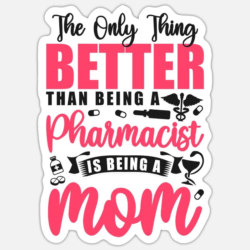 Technicien en pharmacie - Sticker taille S (10 x 10 cm) - blanc mat
