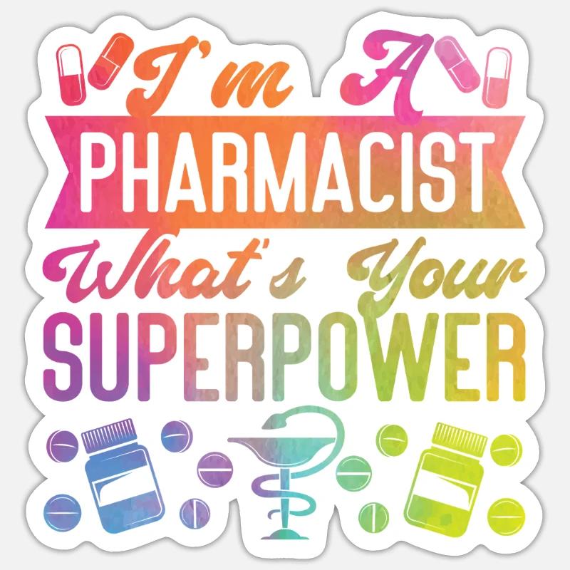 Pharmacy Tech Technician - Sticker Größe S (10 x 10 cm) - Mattweiß