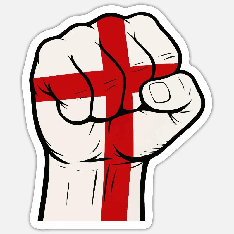 Faust England - Sticker size S (10 x 10 cm) - white matte