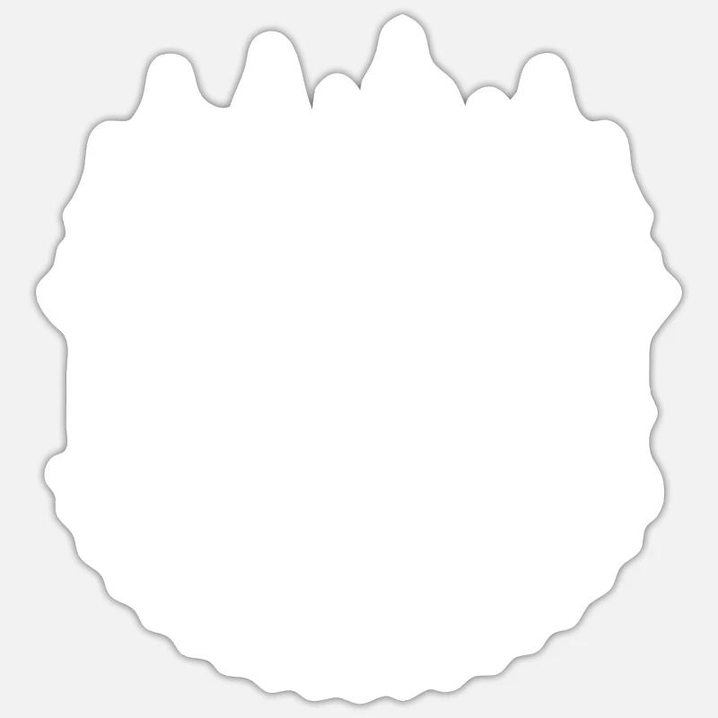 Bûcheron - Sticker taille S (10 x 10 cm) - blanc mat