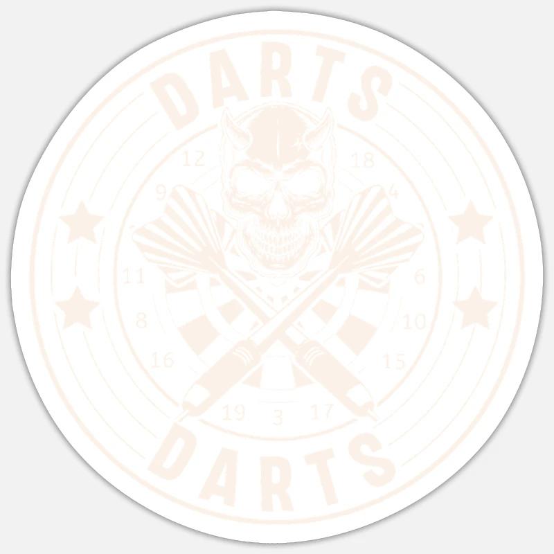 Darts - Sticker size S (10 x 10 cm) - white matte