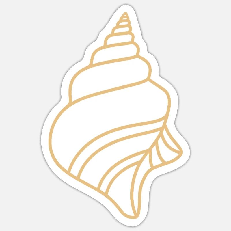 shell - Sticker size S (10 x 10 cm) - white matte