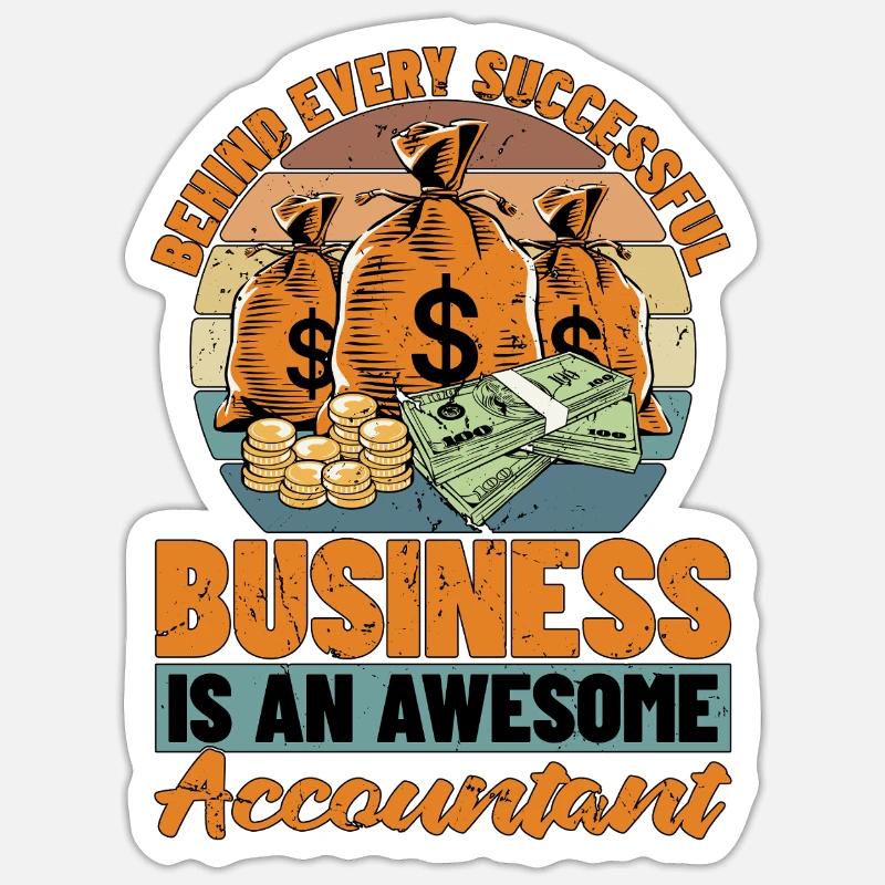 Accounting Behind Every Successful Data Analysis Sticker Größe S (10 x 10 cm)