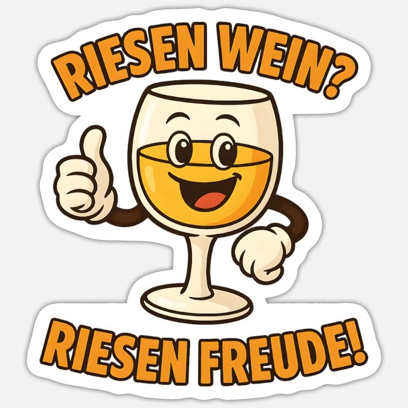 Un vin géant ? Une immense joie ! Sticker taille S (10 x 10 cm)