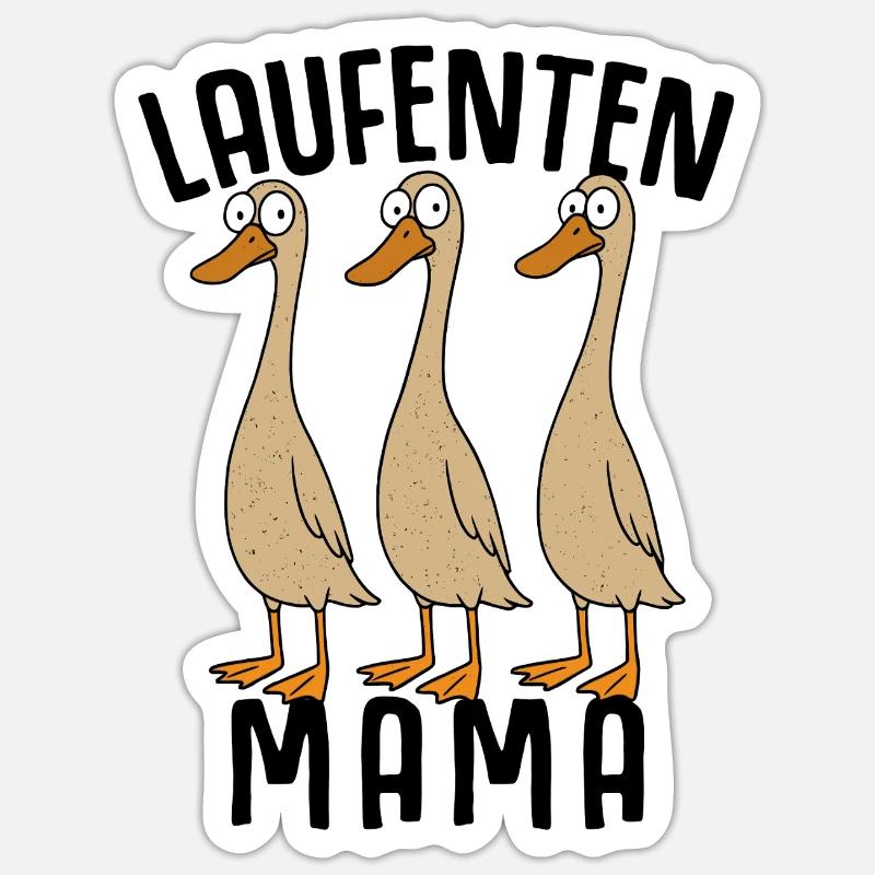 Runner Ducks Mama Duck Duck Élevage Runner Ducks Sticker taille S (10 x 10 cm)