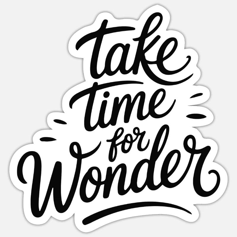 TAKE TIME - Sticker size S (10 x 10 cm) - white matte